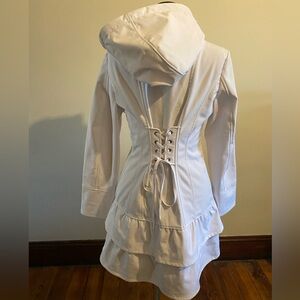 Betsy Johnson White Rain Coat